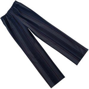 franca francani (Germany) Cotton Blend Casing Slim Straight Leg Trousers Navy